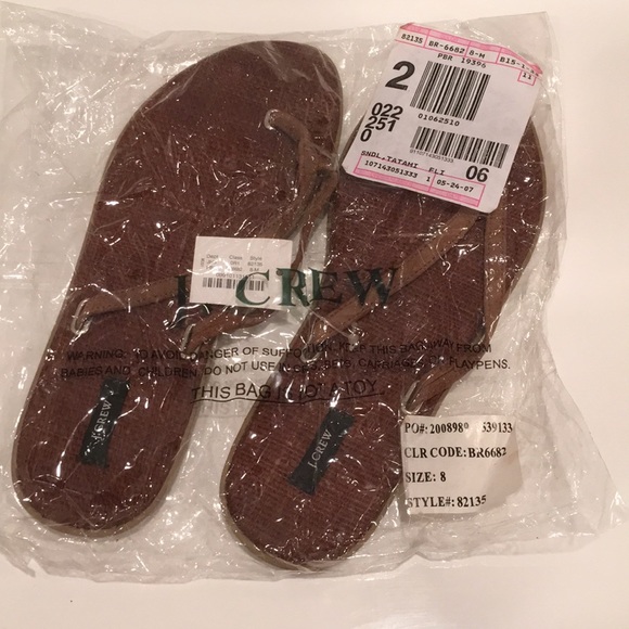 J Crew Sandals NWT Size 8 "Tatami" Style - Picture 2 of 10